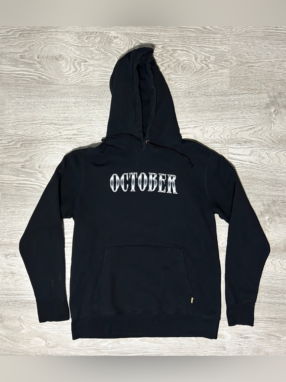 Octobers Very Own, OVO Men’s Black Hoodie Sweater, Slight Fade